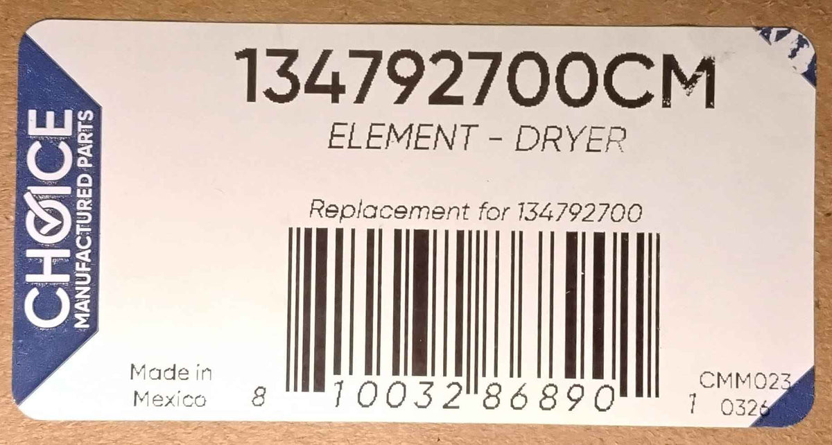 Choice 134792700CM Replaces Frigidaire 134792700 Dryer Heating Element