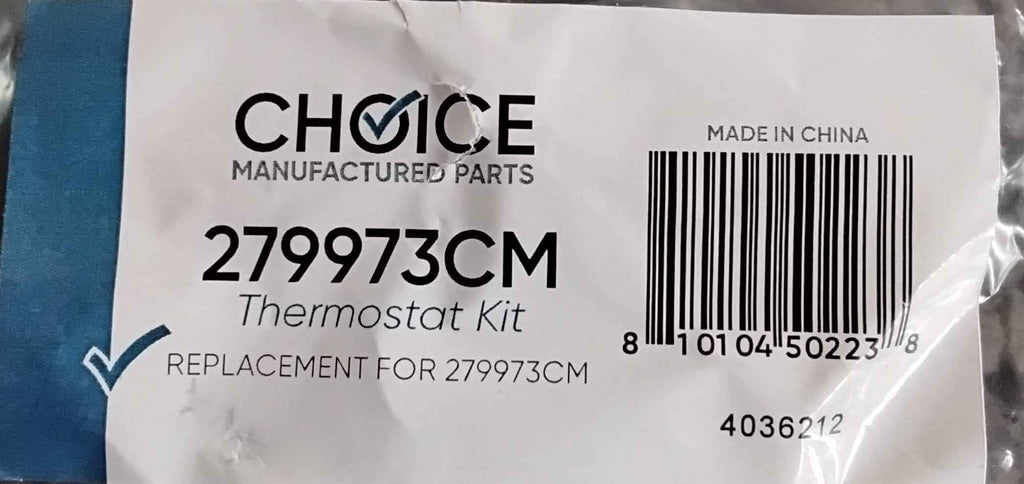 Choice 279973CM Replaces Whirlpool 279973 Dryer Thermostat Kit