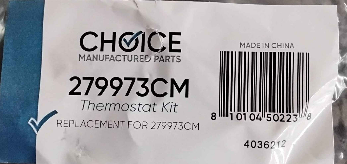 Choice 279973CM Replaces Whirlpool 279973 Dryer Thermostat Kit