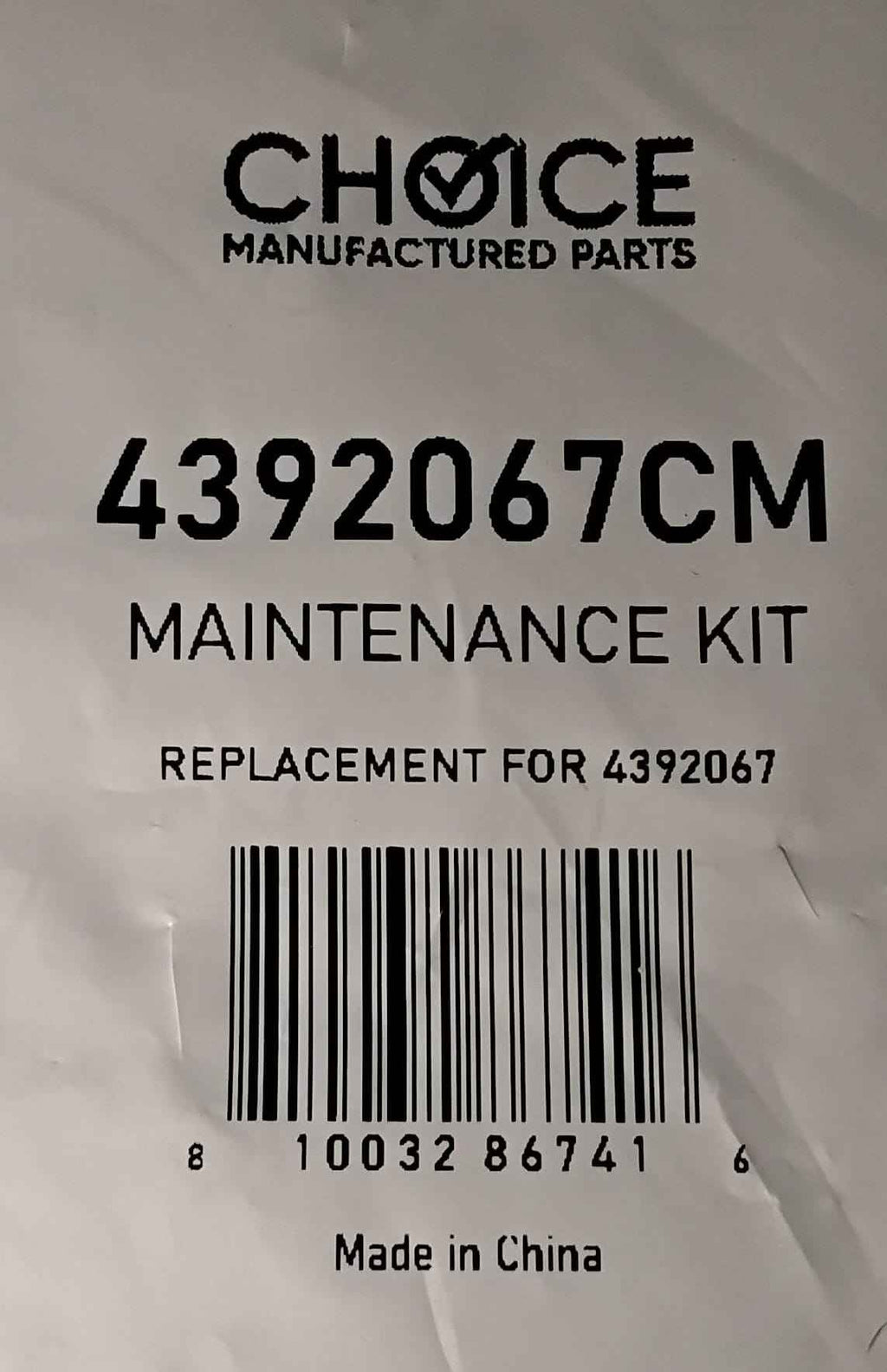 Choice 4392067CM Replaces 4392067 Whirlpool Dryer Rebuild Kit