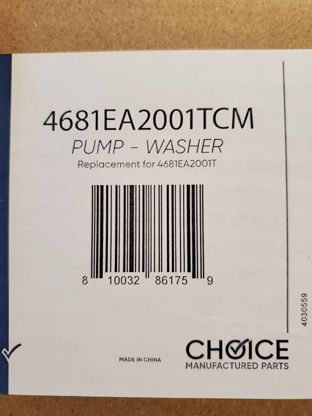 Choice 4681EA2001TCM Replaces LG 4681EA2001T Washer Drain Motor