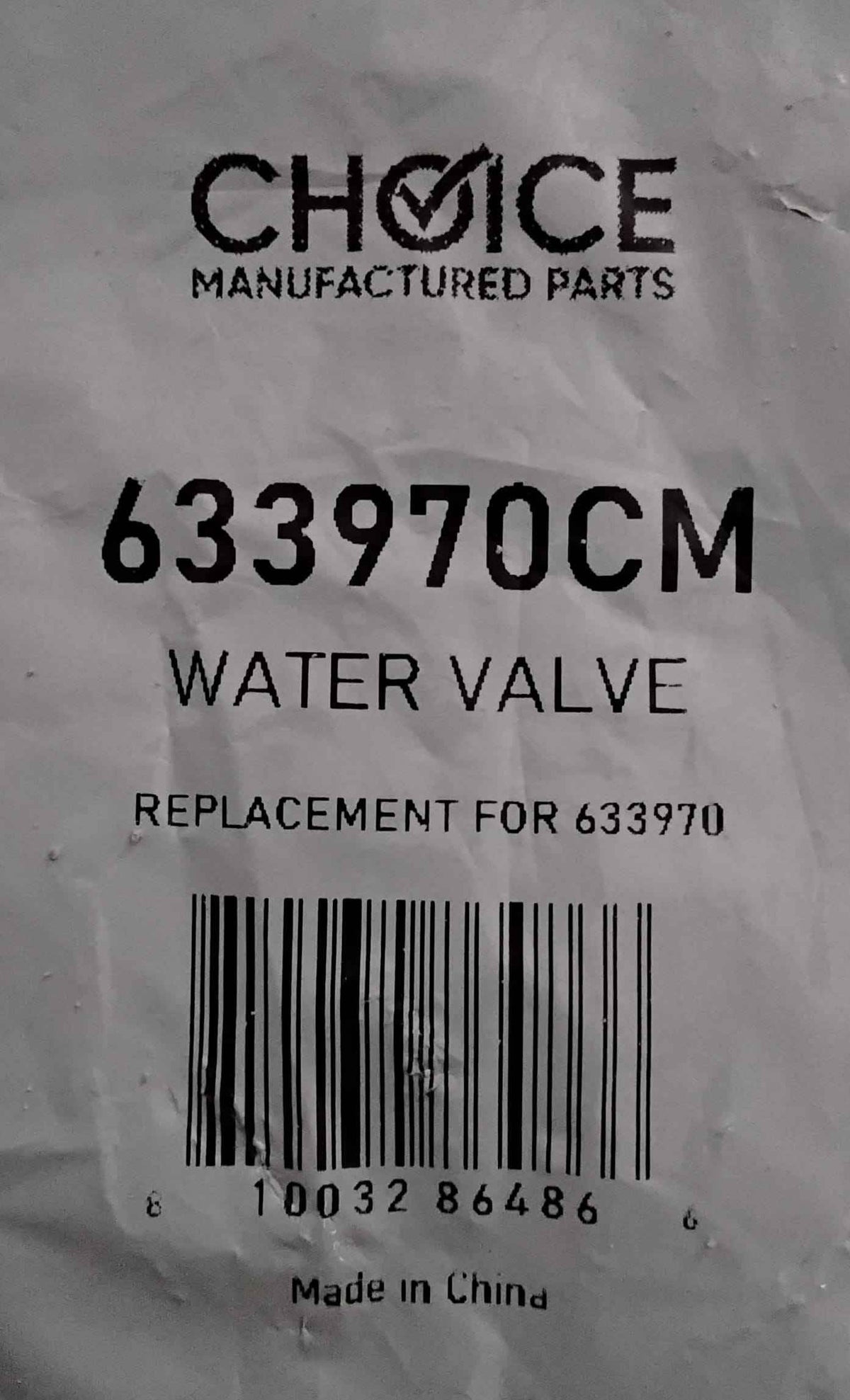 Choice 633970CM Replaces OEM Bosch 00633970 Dishwasher Inlet Valve