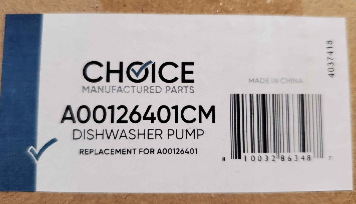 Choice A00126401CM Replaces Frigidaire A00126401 Dishwasher Drain Pump