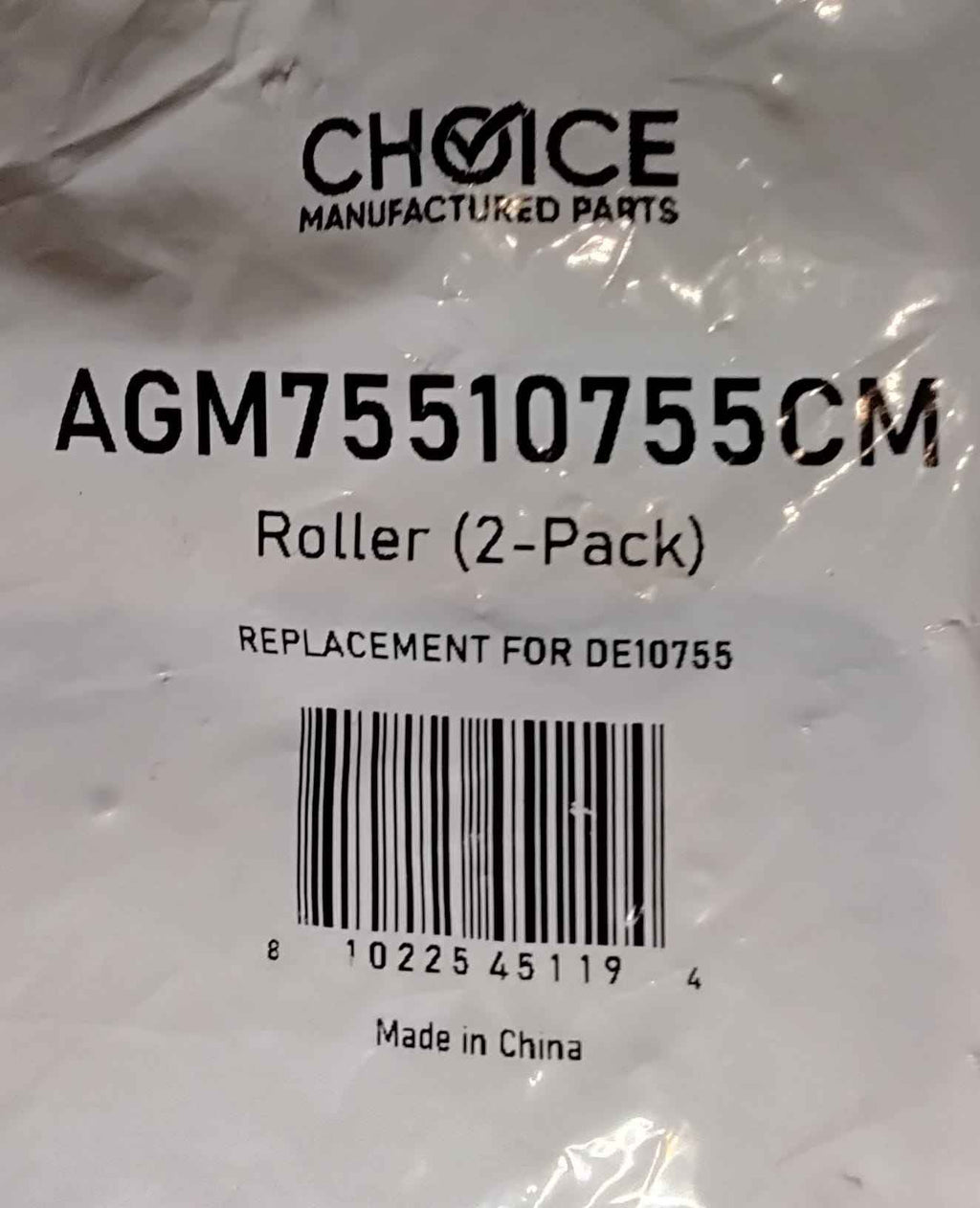 AGM75510755CM Replaces LG AGM75510755 Dryer Drum Roller Assembly (2-Pack)
