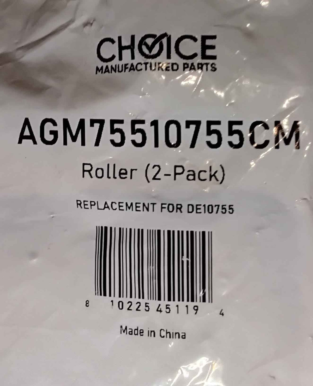 AGM75510755CM Replaces LG AGM75510755 Dryer Drum Roller Assembly (2-Pack)
