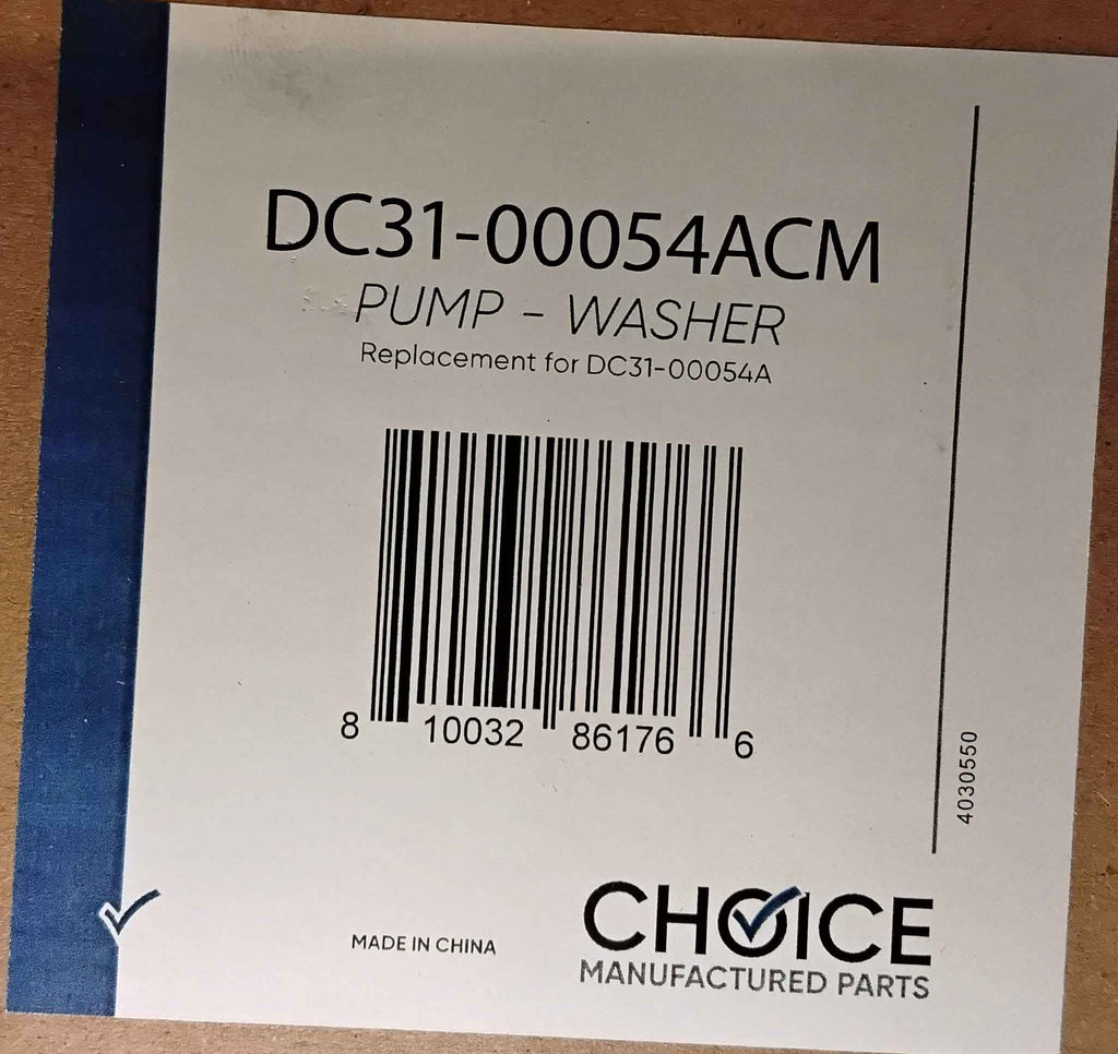Choice DC31-00054ACM Replaces Samsung DC31-00054A Washer Drain Motor