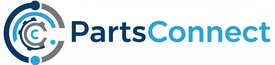 PartsConnect logo with a circular design element on a white background