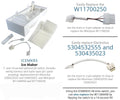 Choice ICEMKR3 Replaces Whirlpool W11700250 Ice Maker Assembly + Additional Part #'s