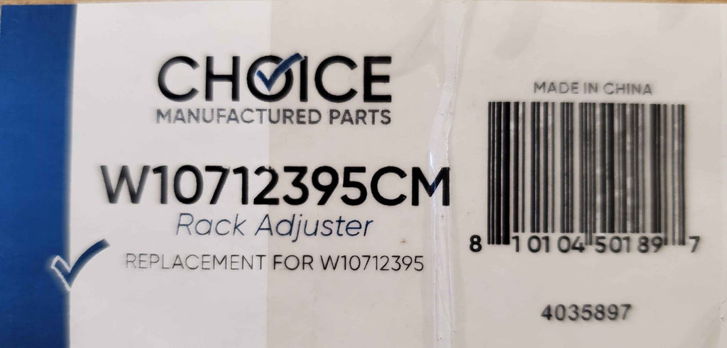 Choice W10712395CM Replaces Whirlpool W10712395 Upper Rack Adjuster Kit