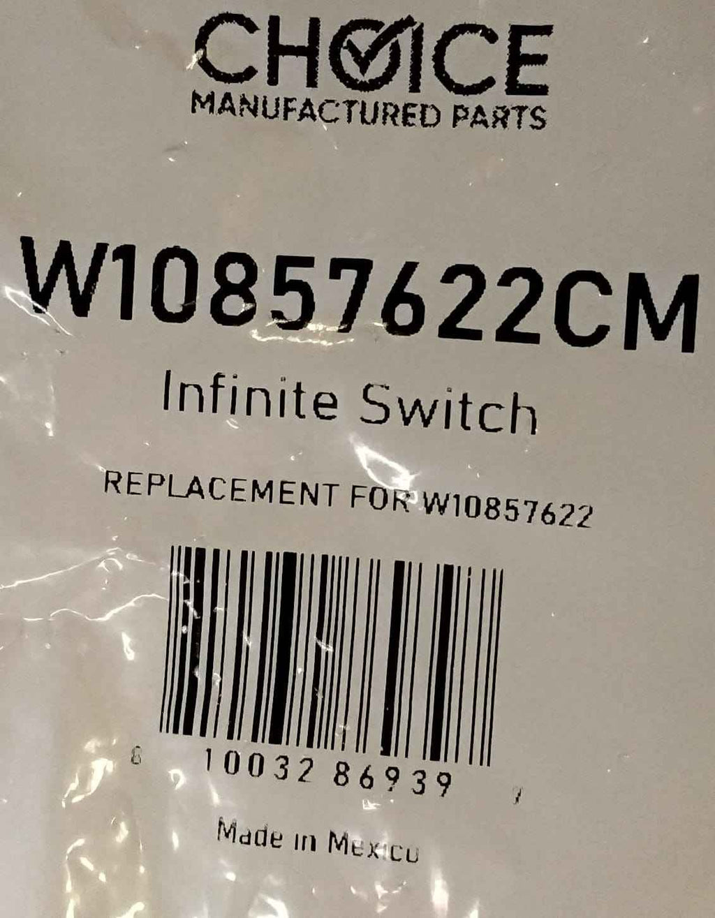Choice W10857622CM Replaces Whirlpool W10857622 Dual Infinite Switch
