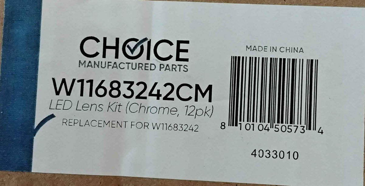 Choice W11683242CM Replaces Whirlpool W11683242 Chrome LED Kit - 12 Pack