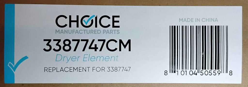 Choice 3387747CM Replaces Whirlpool WP3387747 Dryer Heating Element