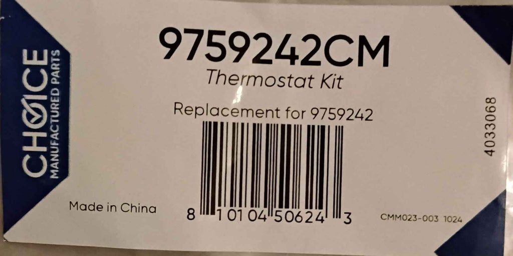Choice 9759242CM Replaces Whirlpool WP9759242 Range High-Limit Thermostat