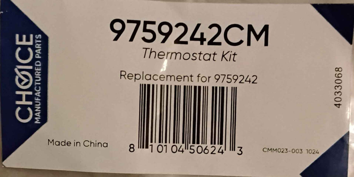 Choice 9759242CM Replaces Whirlpool WP9759242 Range High-Limit Thermostat