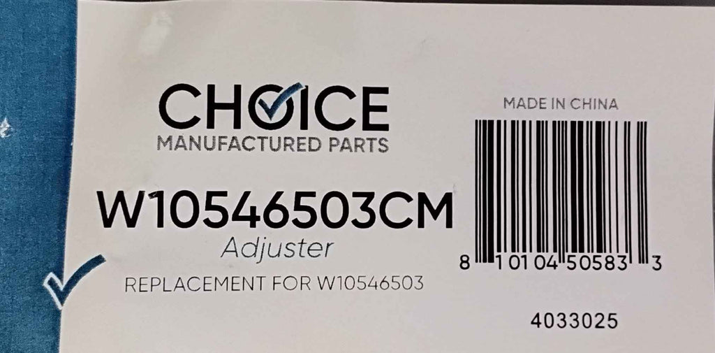 Choice W10546503CM replaces Whirlpool WPW10546503 Dishwasher Upper Rack Adjuster